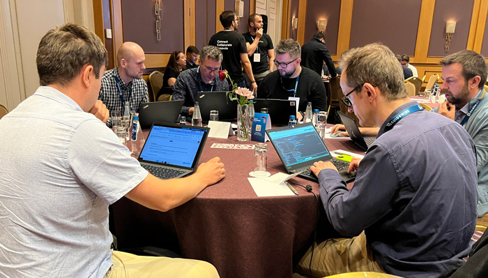 DEVHack team at work during session