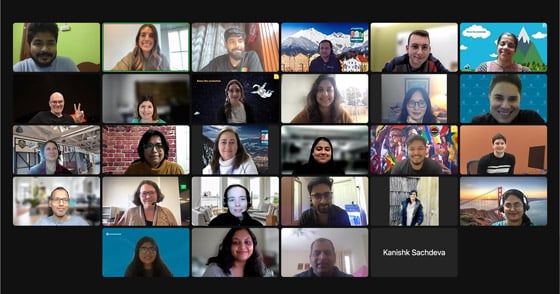 screen of team Zoom meeting