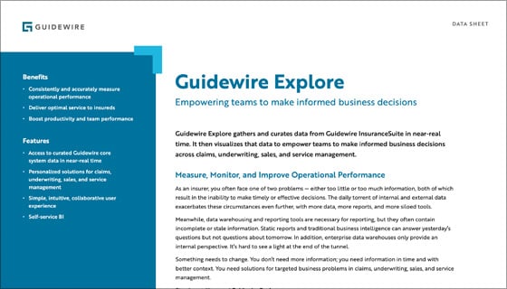 cover - Guidewire Explore data sheet