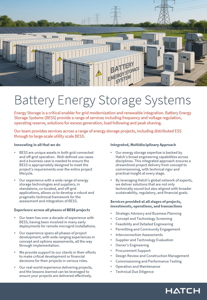 Battery Energy Storage Systems brochure, page 1