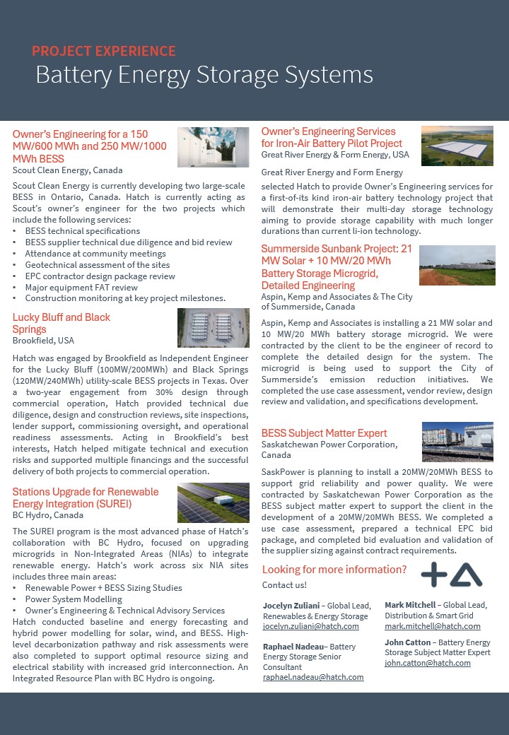 Battery Energy Storage Systems brochure, page 2