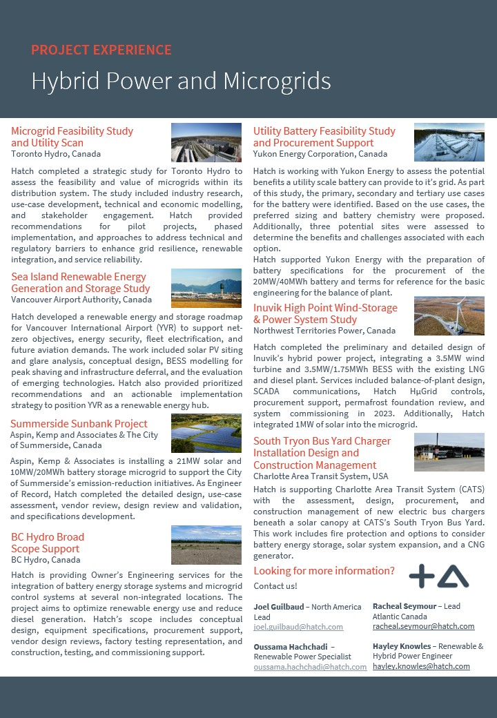 Hybrid Power and Microgrids brochure, page 2