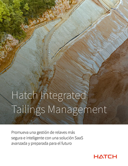 Portada de un estudio de caso de implementación de software de gestión de relaves titulado “Impala Canada's deployment of Hatch Integrated Tailings Management” (Implementación de Hatch Integrated Tailings Management por parte de Impala Canada). 