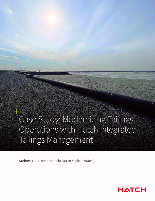 Cover of a tailings management software implementation case study titled “Impala Canada’s deployment of Hatch Integrated Tailings Management.