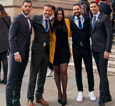 Hatch’s One Young World representatives (from left): Farid Urbano, Mark Mitchell, Raquel Ramos, Mauro Melaragni, and Tim Forrest
