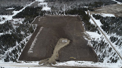 Site reclamation nearing completion, March 2020.