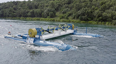 ORPC’s RivGen® device ready for deployment in the Kvichak River, Alaska, in 2019