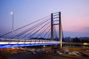 Sandton Rea Vaya bus rapid transit bridge 