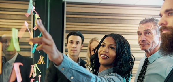 employees meeting mobile