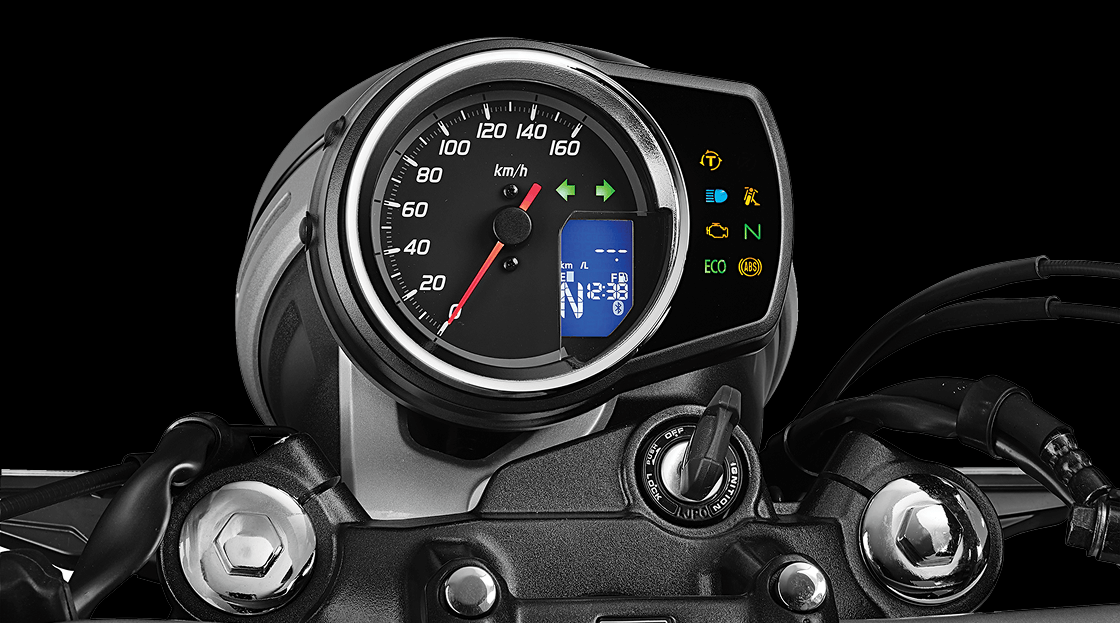 Honda CB350RS – Advanced Analogue Digital Metre — Bolder font style for better readability.