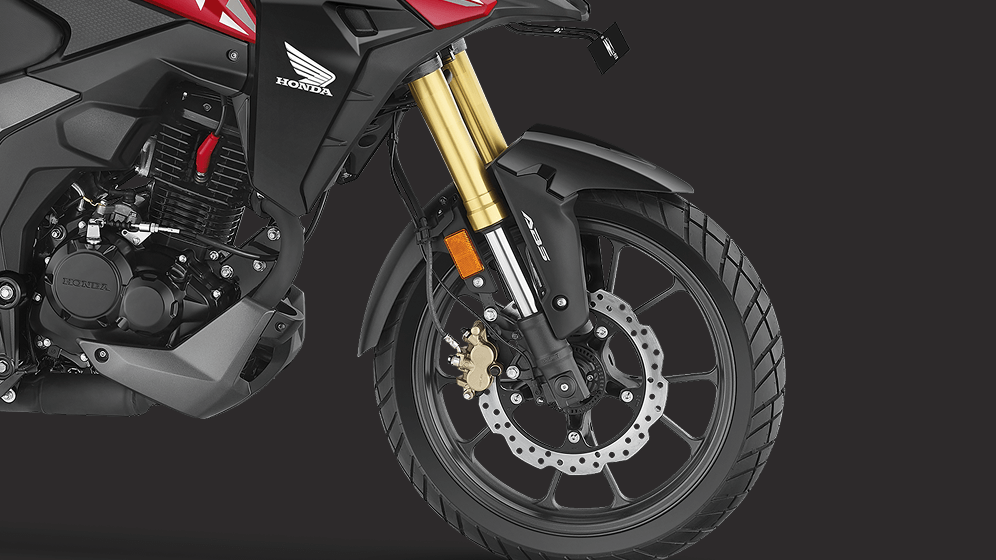 Honda NX200 – Golden Upside-Down (USD) Front Forks — Dazzle onlookers as you take your NX200 for a spin.