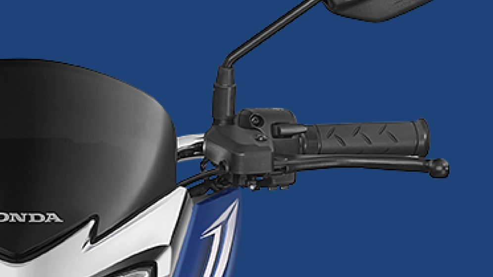 Honda Shine – Integrated Headlamp Beam & Passing Switch — Single switch to ensure ease.