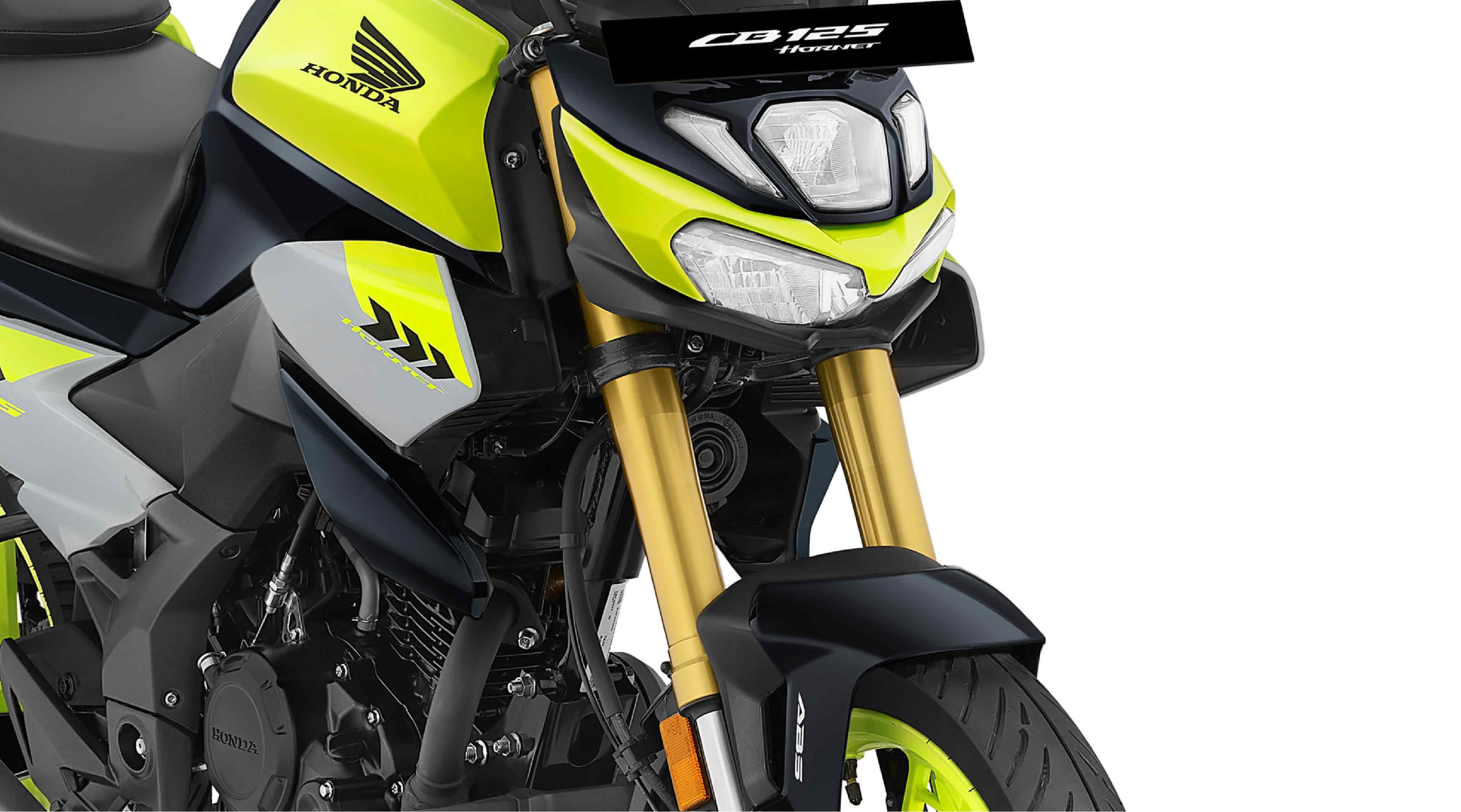 Honda CB 125 Hornet – Golden USD Front Forks — Improves stability & maneuverability.