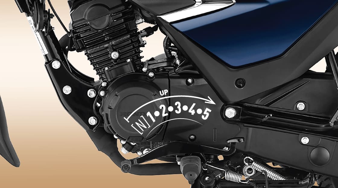Honda Shine – 5-Speed Transmission — Fine-Tune the ride to your comfort