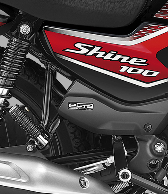 Honda Shine 100 – eSP Technology — Reduced Friction and Improved Mileage.