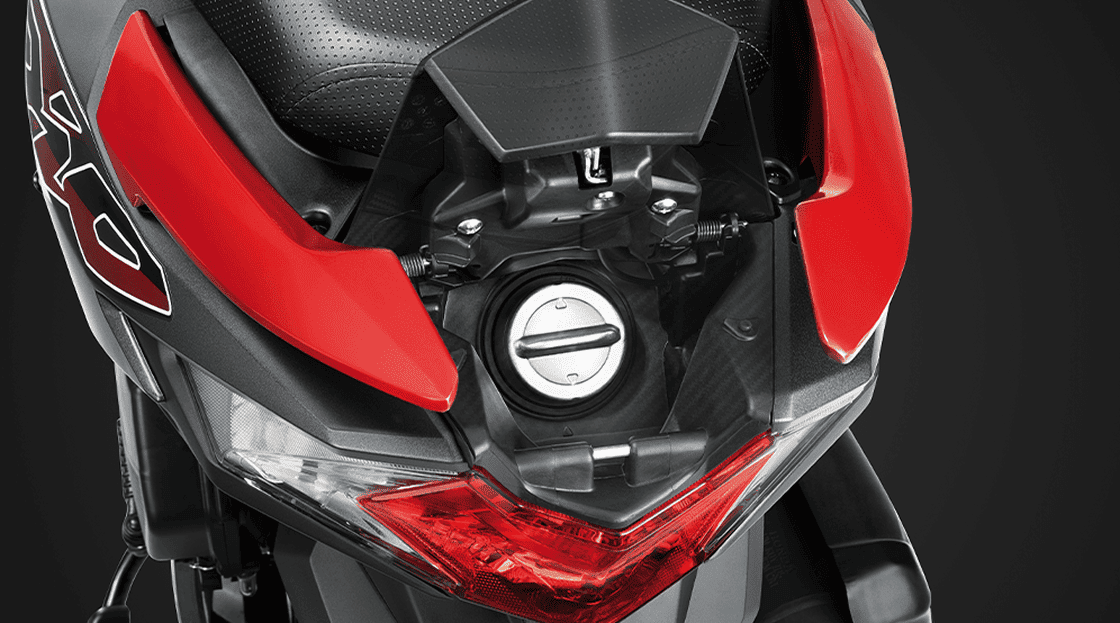 Honda Dio – Double Lid External Fuel Fill — Refuel without getting off.