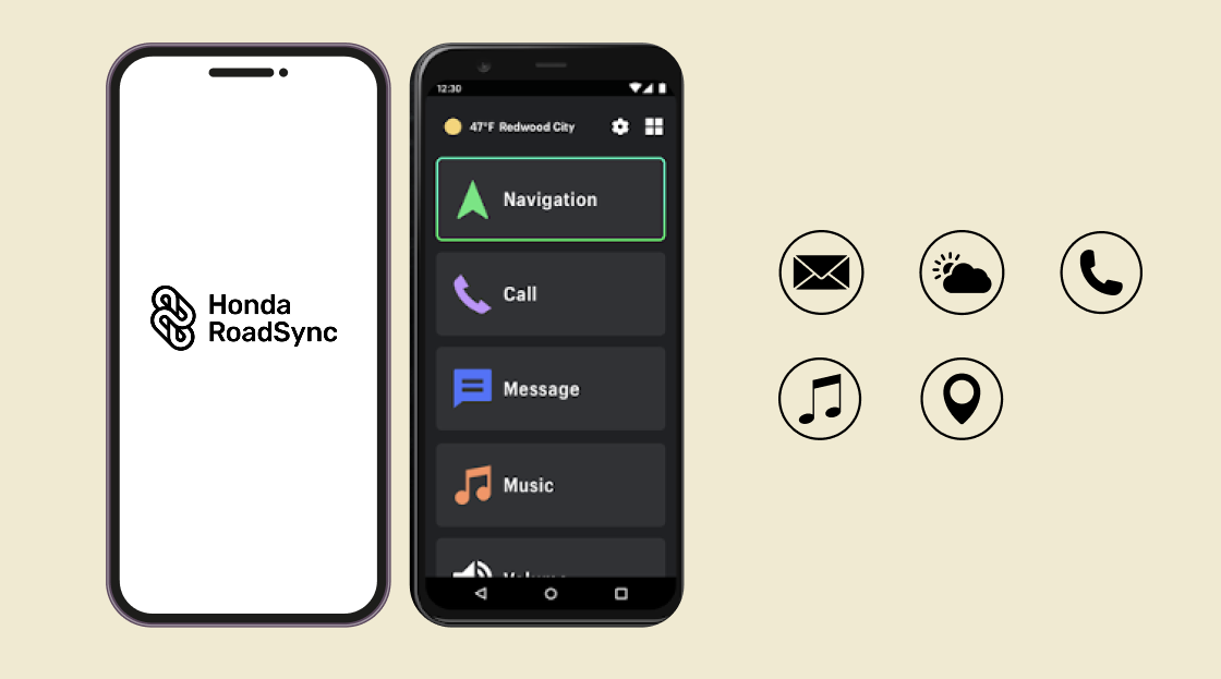Honda ADV 160 – Honda RoadSync — Stay connected via Bluetooth for calls, navigation, messages and weather updates