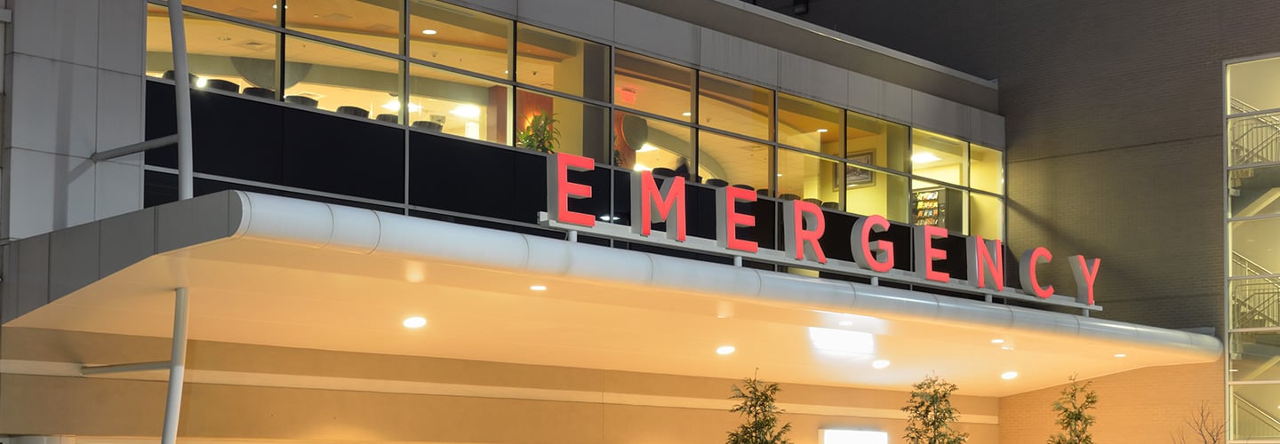 front entrance of an emergency room