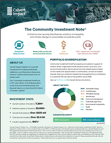 Calvert Impact Fact Sheet