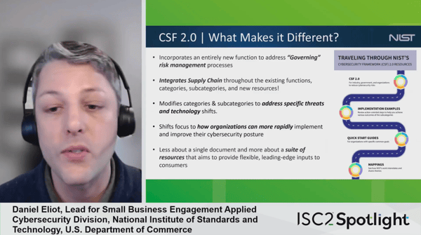 ISC2 Spotlight - NIST 2 - Daniel Eliot
