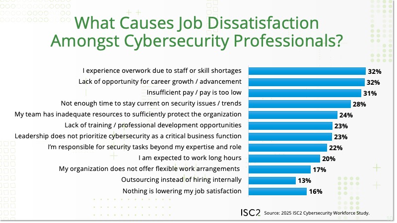 What Causes Job Dissatisfaction Amongst Cybersecurity Professionals?