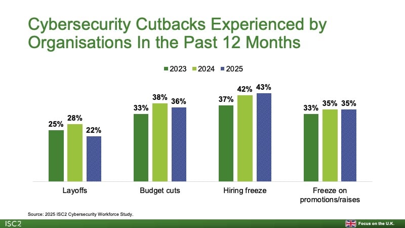Cybersecurity Cutbacks Experienced by Organizations In the Past 12 Months