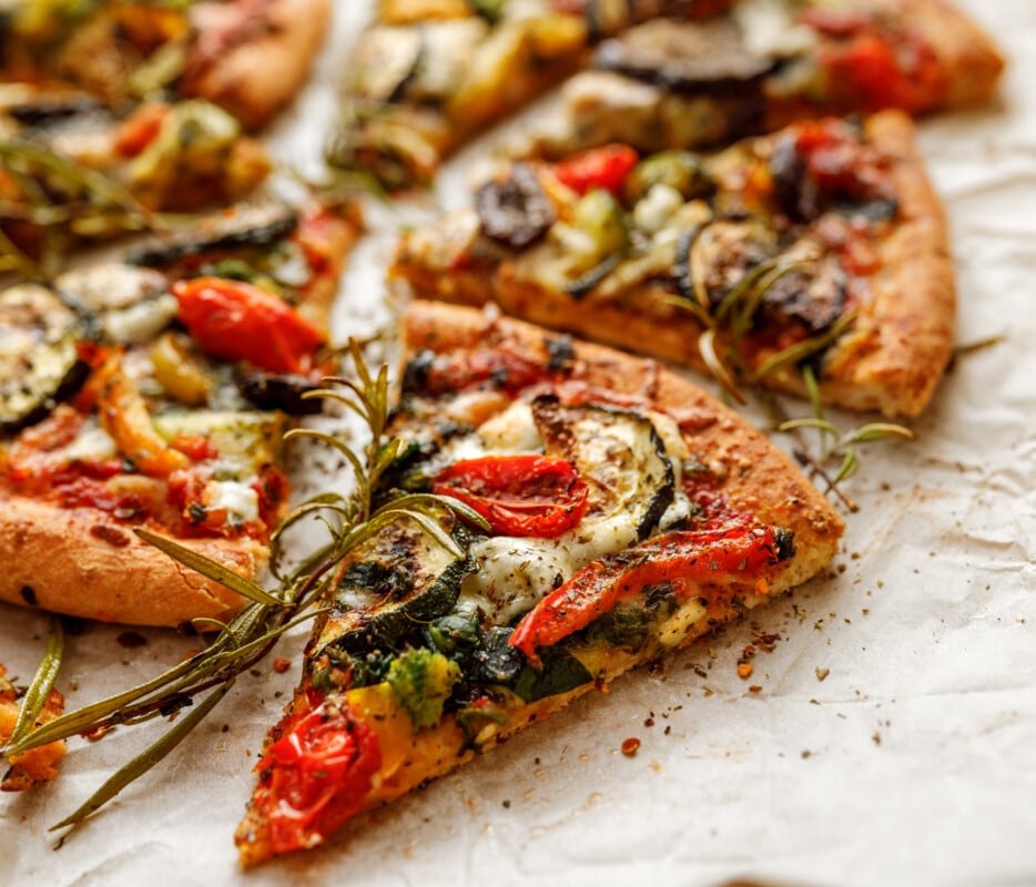 Zucchini Tomato Pizza