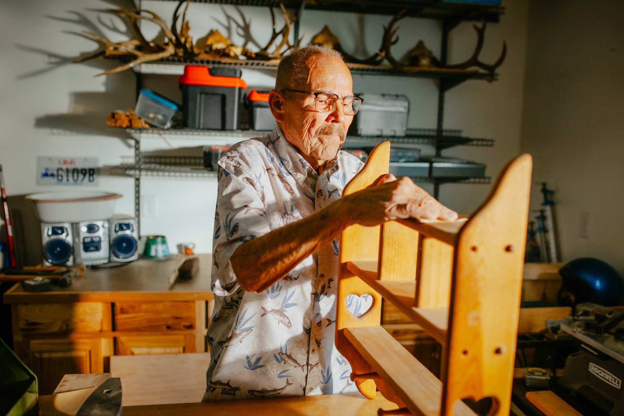 Interwell Health patient Rex Buckwell was able to start woodworking again after start home hemodialysis