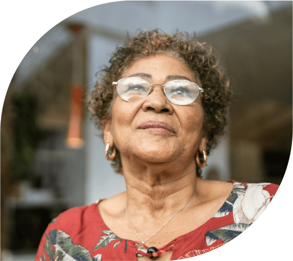 Elderly woman smiling