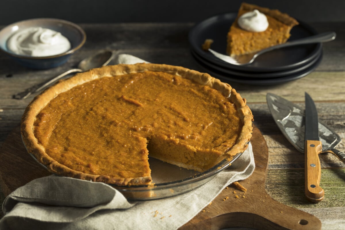 Homemade Festive Sweet Potato Pie For Thanksgiving