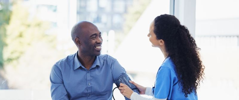 Man having a medical visit