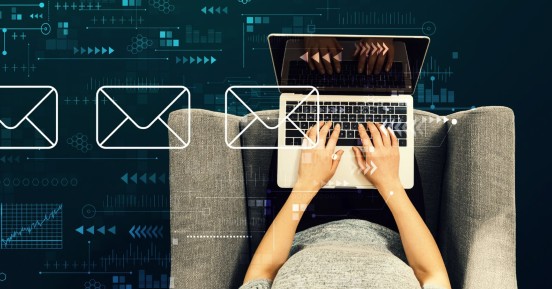 Digitizing the mortgage mailroom - Laptop and digital envelopes