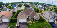 aerial view of neighborhood