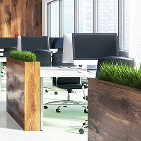 an empty modern office space