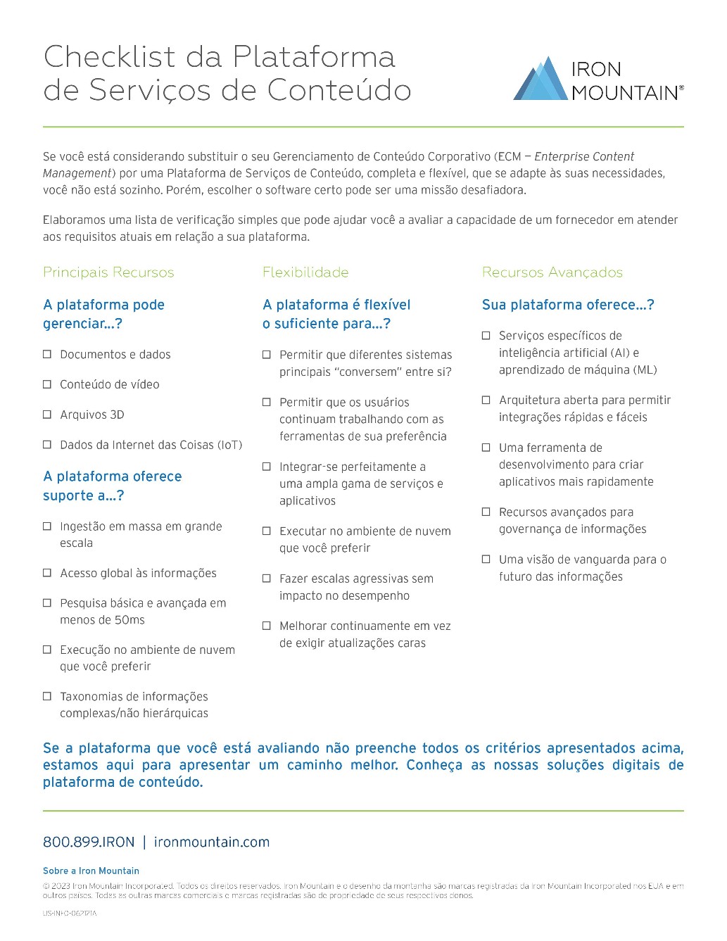 the content services platform checklist