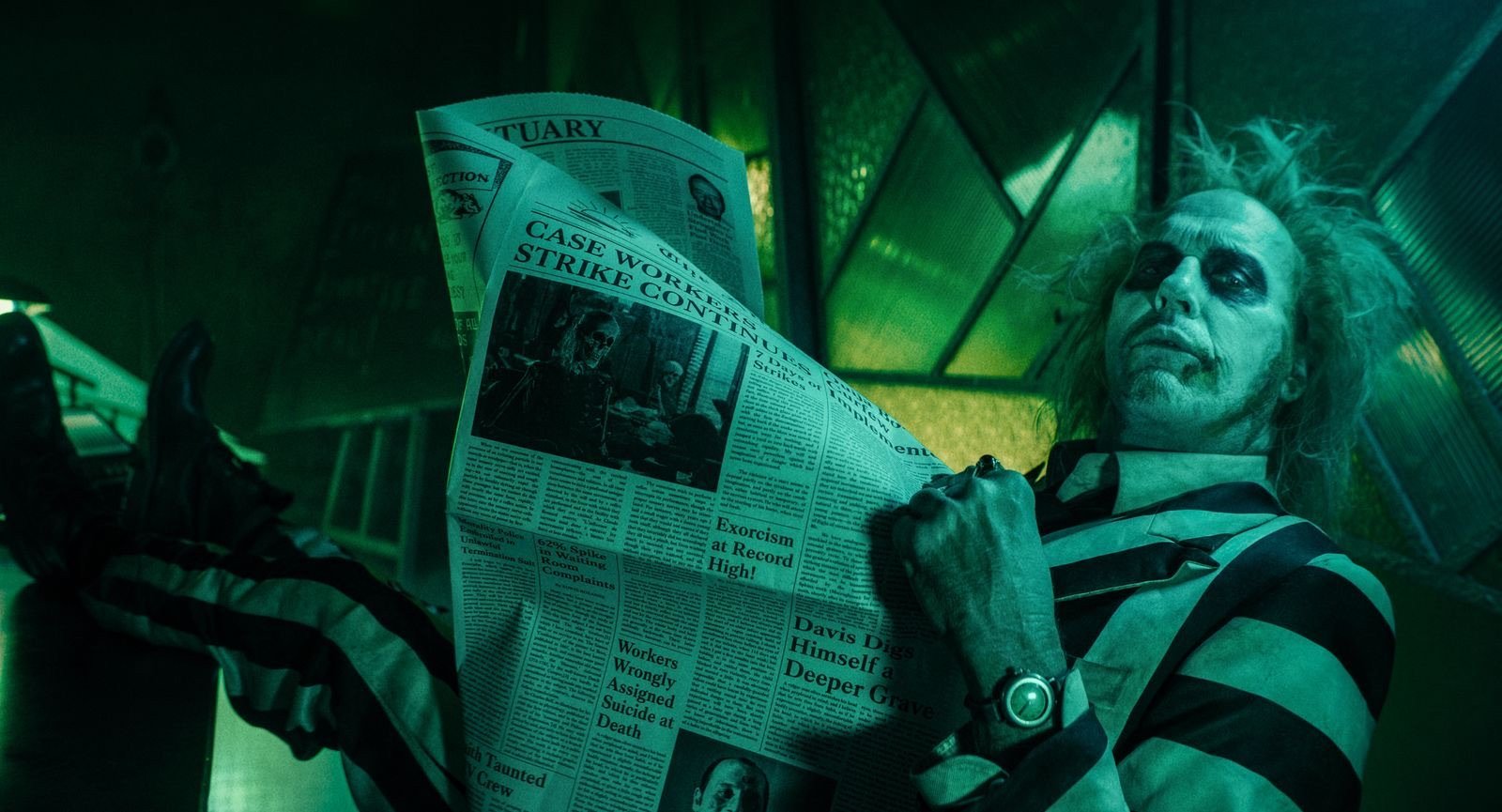 Beetlejuice 2 Michael Keaton. FlixPix / Alamy. Copyright Warner Bros.