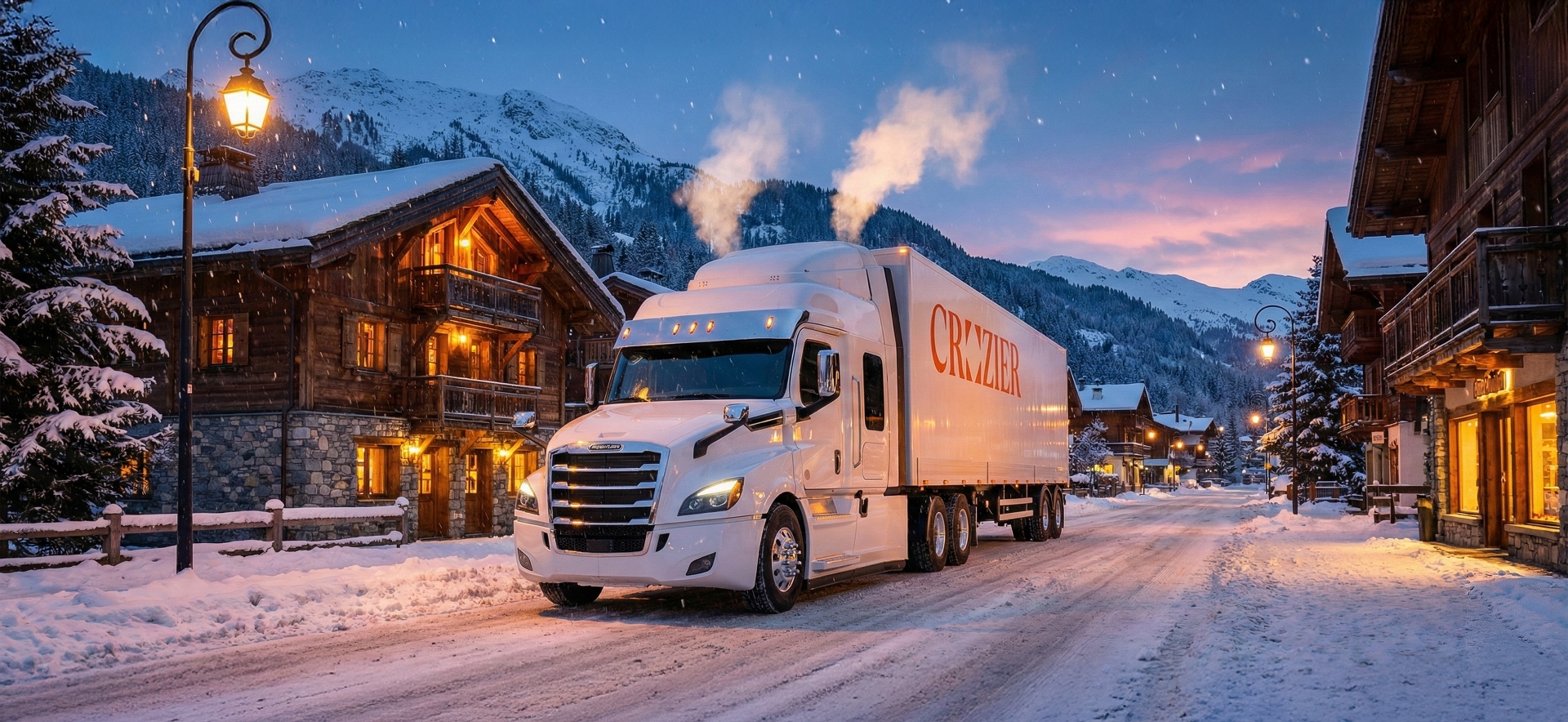 Crozier truck in snow