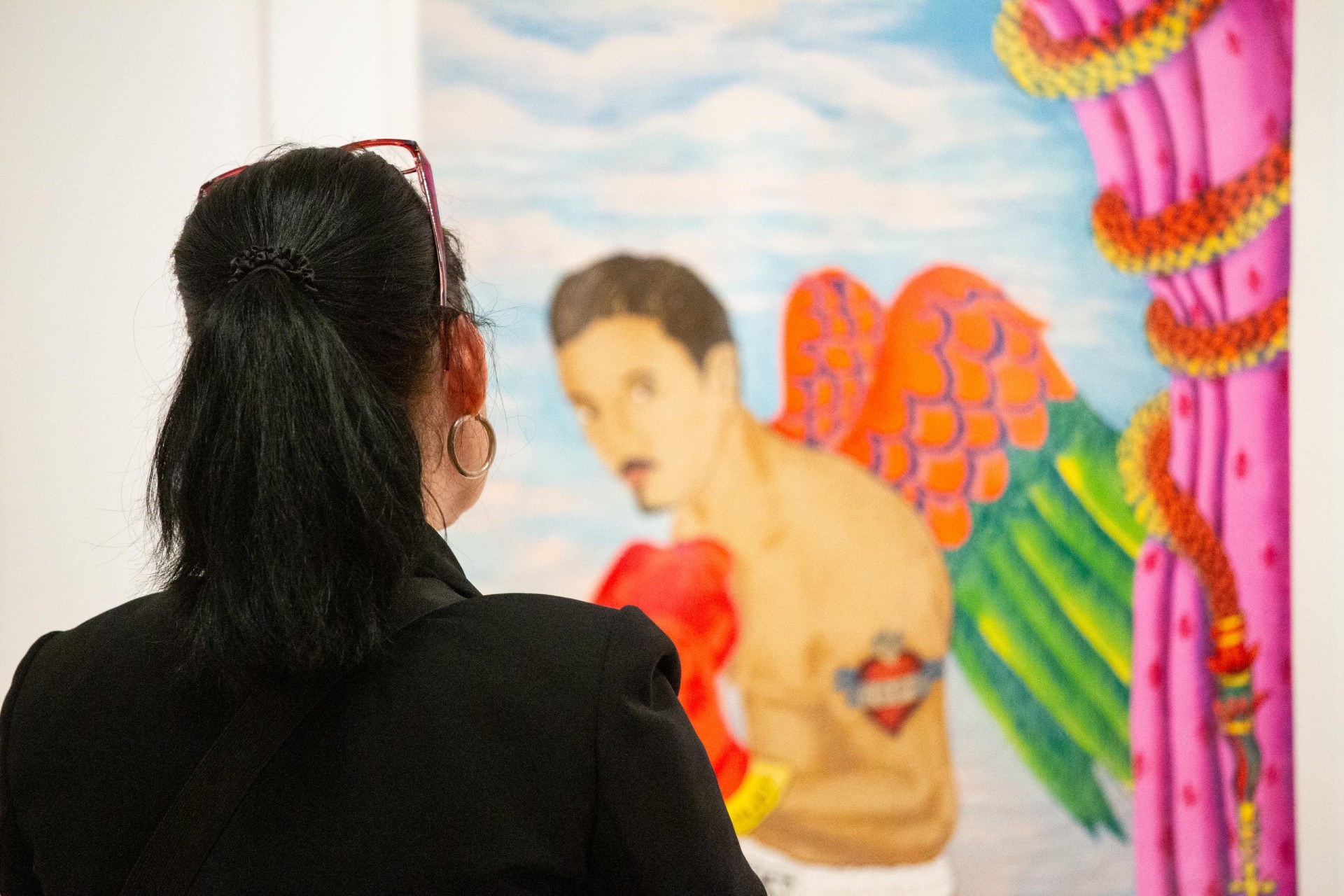 Teddy Sandoval, Angel Baby, 1995. Twelve-color silkscreen, 38 x 26 in.