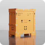 Museum crate rendering