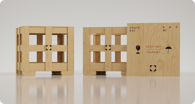 Slat crate rendering