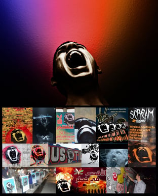 Top: Original Stolen Scream by Noam Galai. Bottom: Stolen Scream Interpretations