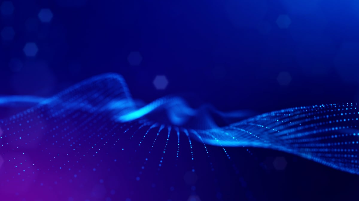 Digital blue and purple waves