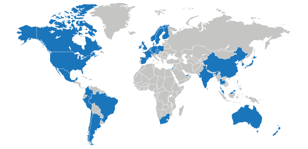 Global foorprint map