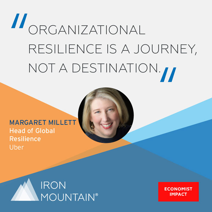 "Organizational resiliency is a journey, not a destination" - Margaret Millett
