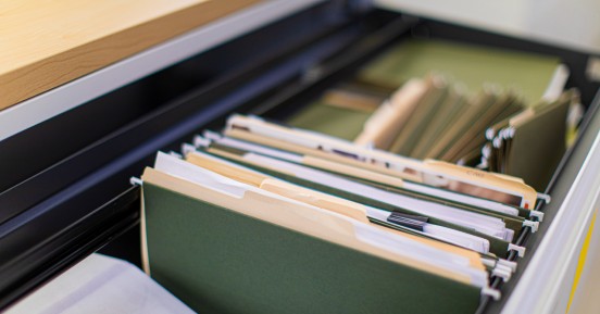 Stack of files photo