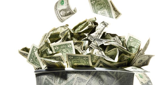 What Paper Really Cost Small Businesses - Money in a bin