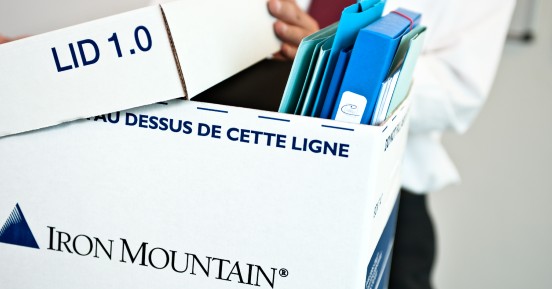 Team lease - Records and documents in an Iron Mountain box.