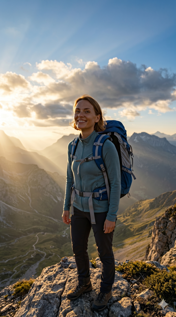 Woman hiking