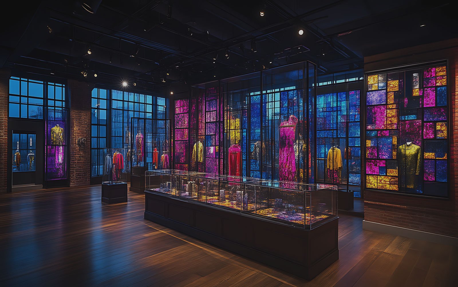 Colorful art gallery