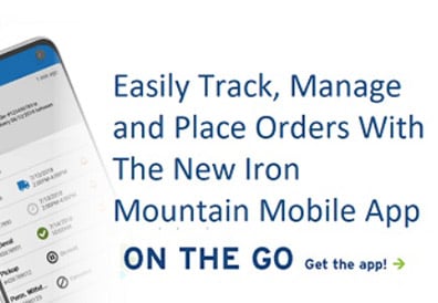 Easy track, manage and place orders with the new Iron Mountain mobile app